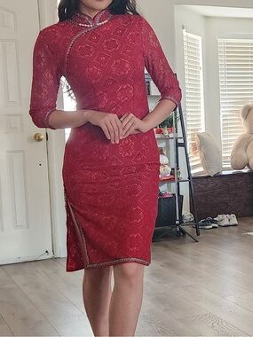 Red Lace Dress